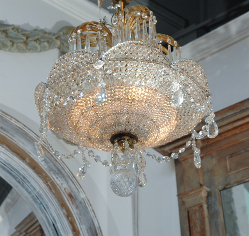 Crystal Palm Frond Chandelier