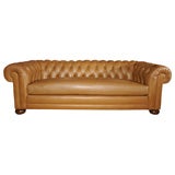 Classic Leather Chesterfield Sofa