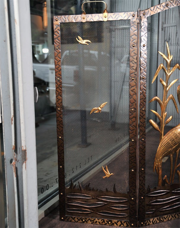 French Art Deco Fire Screen In Excellent Condition In New York, NY