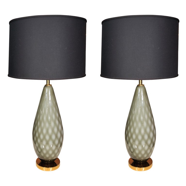 Pair of 1950's Murano Lamps