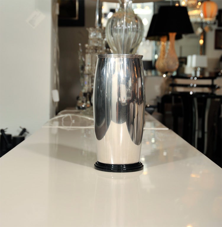 Art Deco Machine Age Vase with Bakelite Base