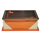 Art Deco Wood Box with Geometric Designs