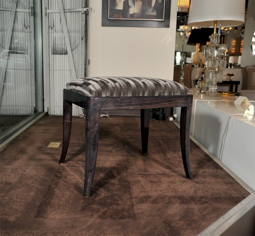 Art Deco Saber Leg Bench