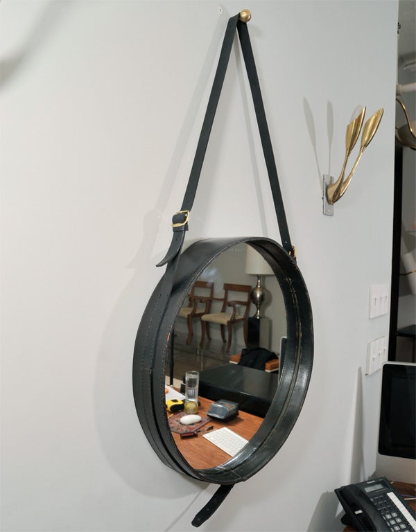 20th Century Pair of large Jacques Adnet mirrors