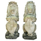 A Pair of Sitting Lions