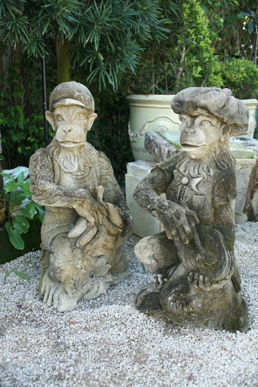 Pair of Moquerie Monkeys
