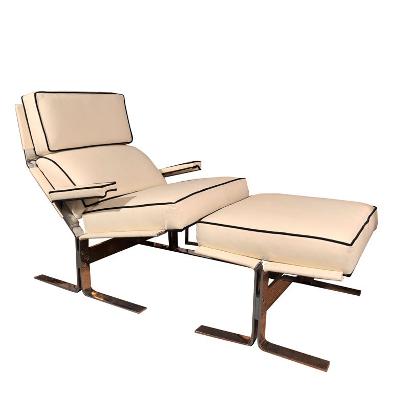 Saporiti Lounge Chair and Ottoman