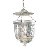 antique glass belljar lanterns with etchings