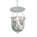 antique belljar lantern with etchings