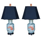 CHINESE VASE LAMPS~ CHINESE VASE LAMPS~