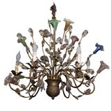 VINATAGE MURANO GLASS FLORAL CHANDELIER