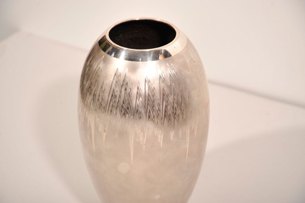 Silver Plate Silverplate Ikora Vase by WMF