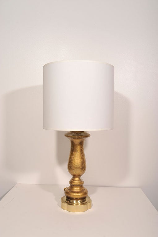 20th Century Paul Hanson Reverse Painted Glass Lamps