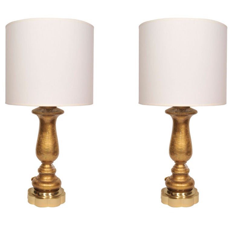 Paul Hanson Reverse Painted Glass Lamps For Sale at 1stDibs