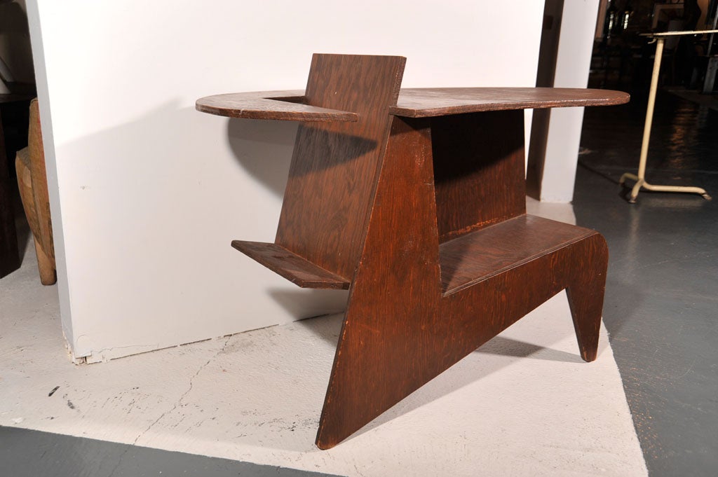 Mid-20th Century Cut Plywood End Table