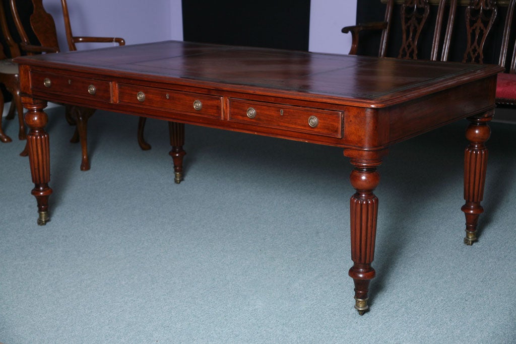 An English 19th century 6 drawer writing table.