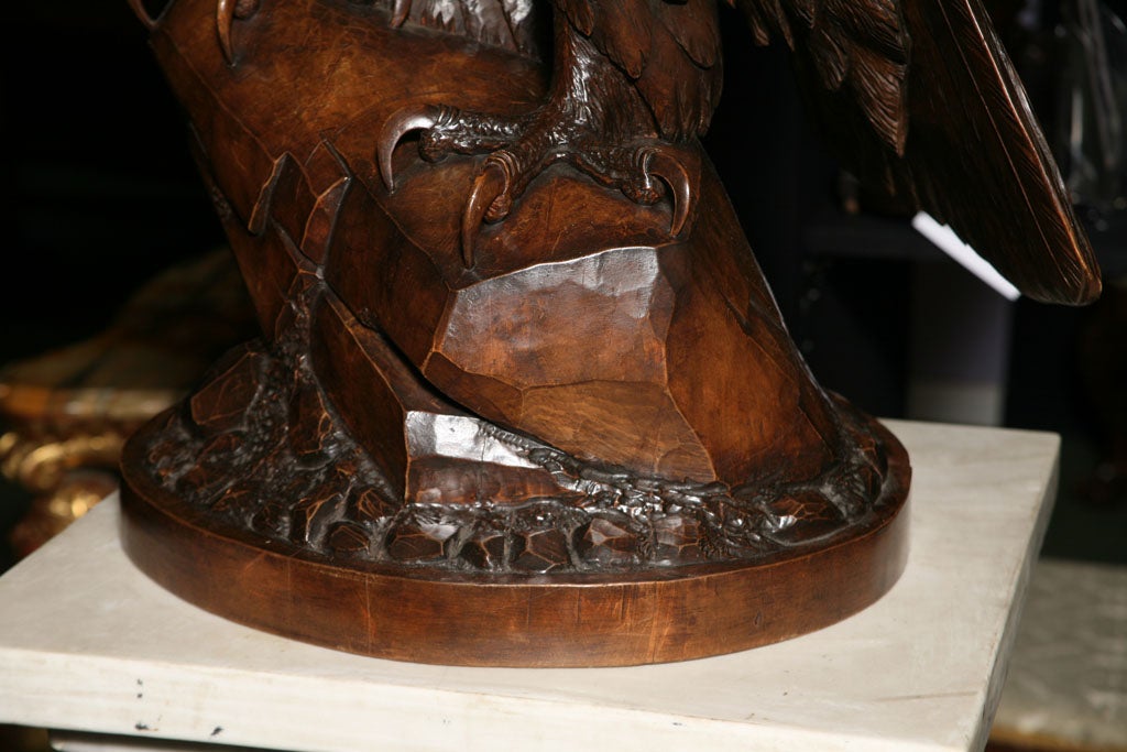 A Magnificent Swiss Carved / Black Forest Eagle For Sale 2