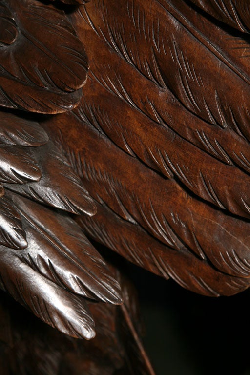 A Magnificent Swiss Carved / Black Forest Eagle For Sale 4