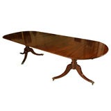 English Double Pedestal Dining Table