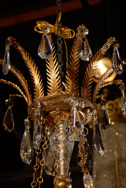 French Antique Chandelier. Empire style chandelier For Sale
