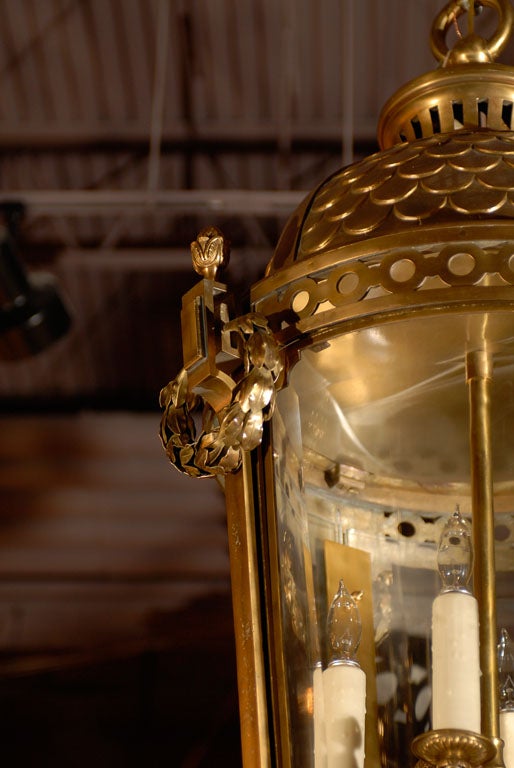 Farol de bronce dorado siglo XX en venta