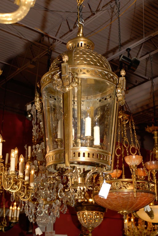 Farol de bronce dorado en venta 2