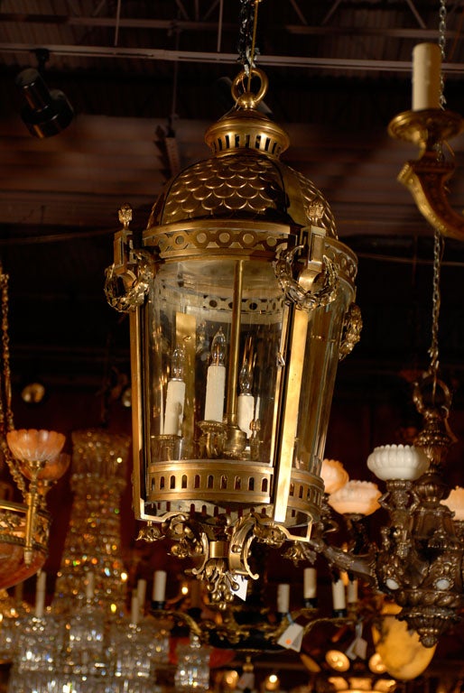Farol de bronce dorado en venta 3