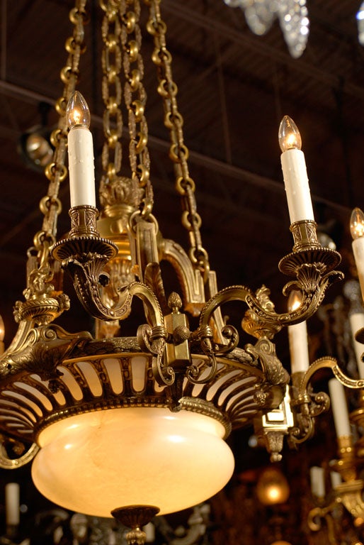 gilt bronze chandelier