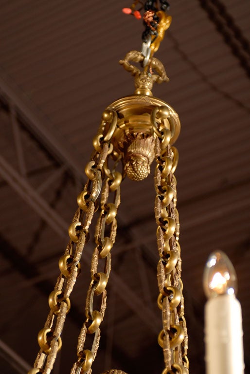 Antique Chandelier. Gilt bronze and alabaster chandelier For Sale at ...