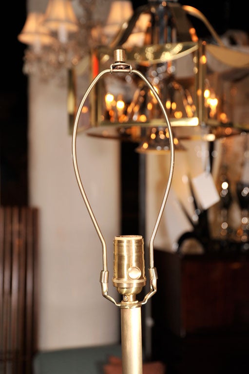 Electrified Art Nouveau Oil Lamp For Sale 1