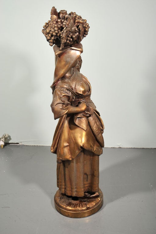 Signed Bronze Statue For Sale 1