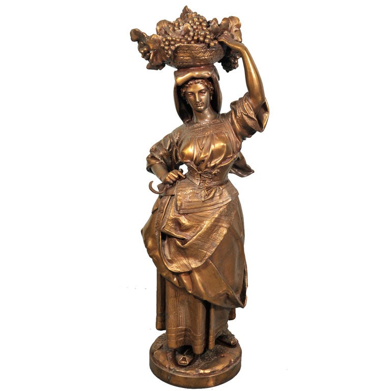 Signed Bronze Statue For Sale at 1stdibs