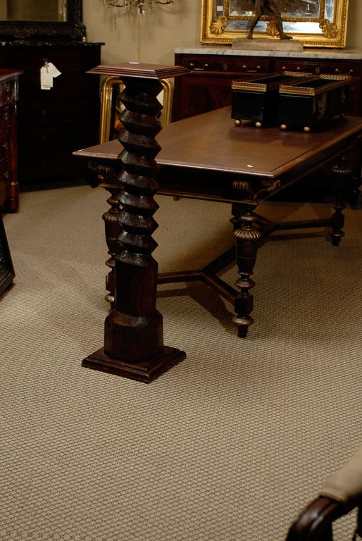 Mid 19th Century Turned Wood Pedestal