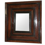 Walnut and Ebonized Framed Mirror