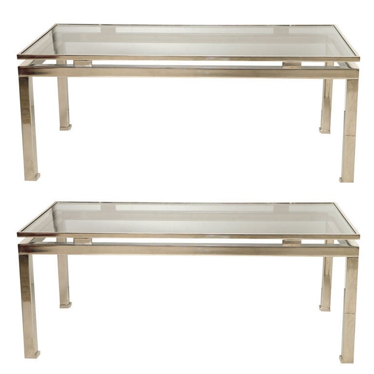 Paar Maison Jansen Couchtisch oder Beistellsofa im Angebot