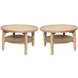 Vintage Pair of Coffee Tables Attributed to Maxime Old
