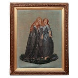 Antique Extraordinary Beaded, Petit-Point and Needlepoint Portraits