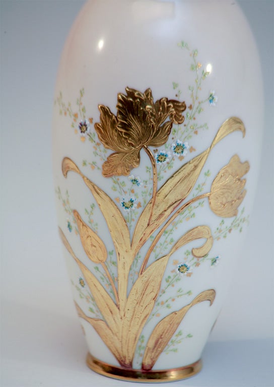 CAC/ Ceramic Art Company Lenox HandPainted Vase with Raised Paste Gold