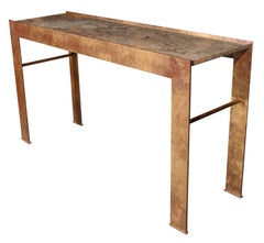 Industrial Marble Console Table