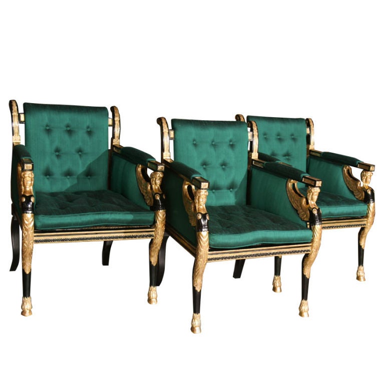 Set of Regency Style Armchairs For Sale
