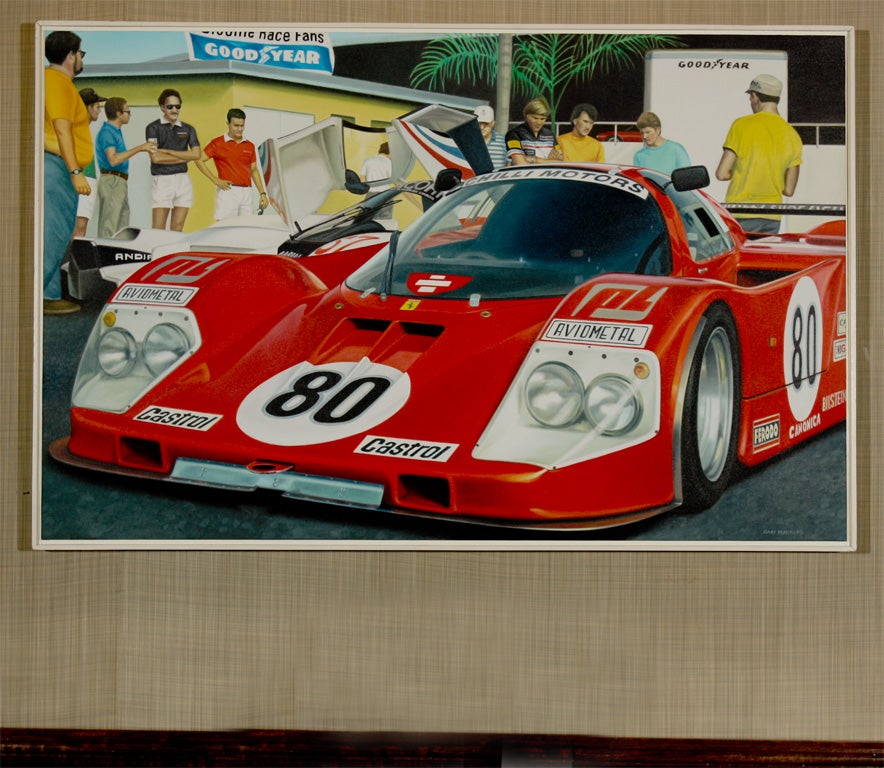 Oil on Canvas "Red Ferrari"