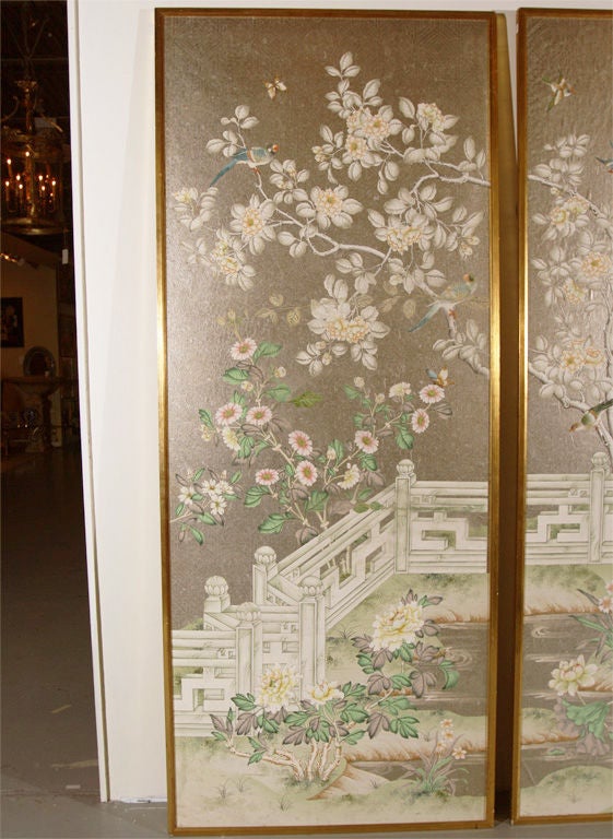 Gracie Wallpaper Panels In Excellent Condition For Sale In Stamford, CT