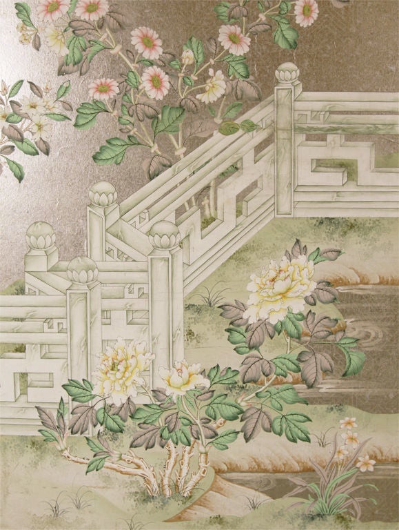 Mid-20th Century Gracie Wallpaper Panels For Sale