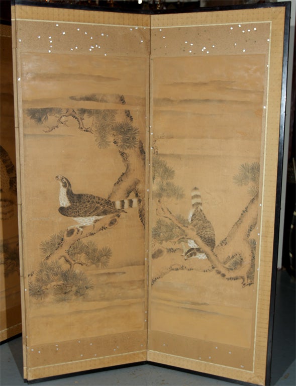 Japanese Silk Screen For Sale at 1stDibs