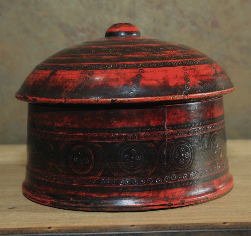 North Indian Hindu Kush Lacquered Wood Box
