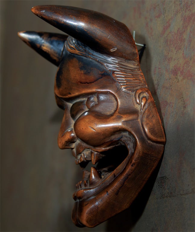 Japanese Box Wood Carving of Hannya Mask 2