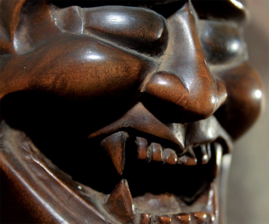 Japanese Box Wood Carving of Hannya Mask 5