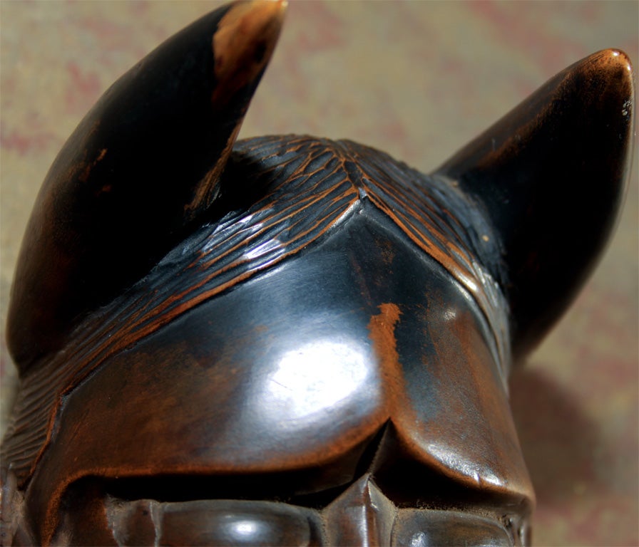 Japanese Box Wood Carving of Hannya Mask 6