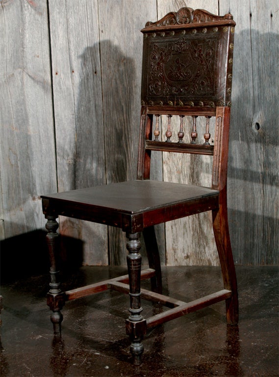 leather seat antique dining chairs