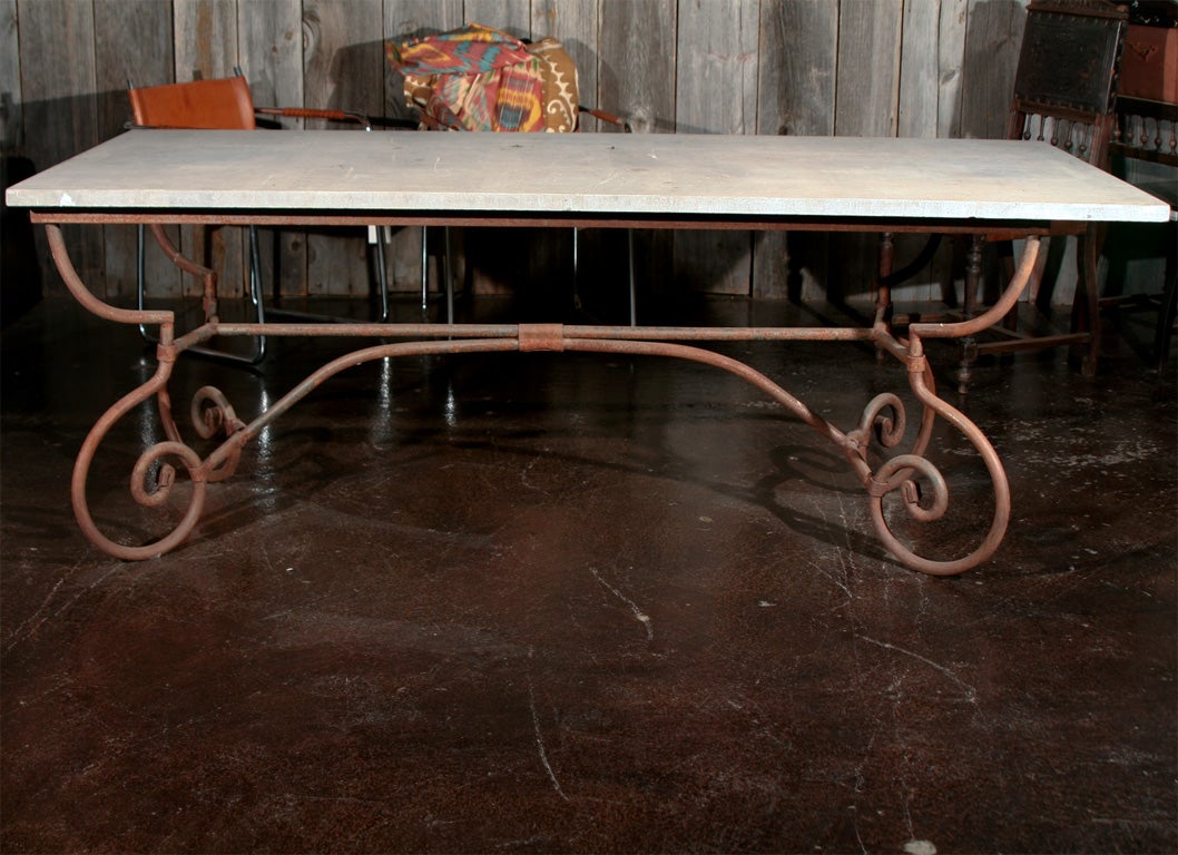Antique Bluestone Garden Table